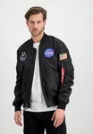 Alpha Industries Bomberjacke MA-1 TT NASA Reversible II Dunkelgrau/Schwarz/Blau/Grau/Hellblau