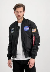Alpha Industries Bomberjacke MA-1 TT NASA Reversible II Dunkelgrau/Schwarz/Blau/Grau/Hellblau