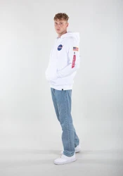 Alpha Industries Space Shuttle Hoodie Weiß/Dunkelgrau/Creme