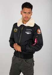 Alpha Industries Bomberjacke Injector III Air Force Schwarz/Hellblau