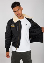 Alpha Industries Bomberjacke Injector III Air Force Schwarz/Hellblau