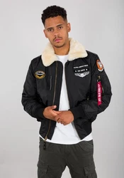 Alpha Industries Bomberjacke Injector III Air Force Schwarz/Hellblau