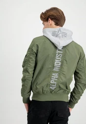 Alpha Industries Bomberjacke MA-1 TT Hood BP Dunkelgrün/Khaki/Grün