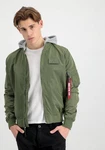Alpha Industries Bomberjacke MA-1 TT Hood BP Dunkelgrün/Khaki/Grün