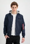 Alpha Industries Bomberjacke MA-1 TT Hood BP Blau/Hellblau/Dunkelblau