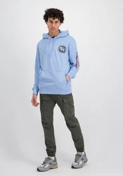 Alpha Industries Hoodie Apollo Mission Hellblau/Blau