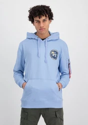 Alpha Industries Hoodie Apollo Mission Hellblau/Blau