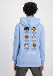 Alpha Industries Hoodie Apollo Mission Hellblau/Blau