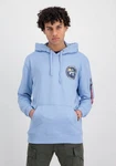 Alpha Industries Hoodie Apollo Mission Hellblau/Blau