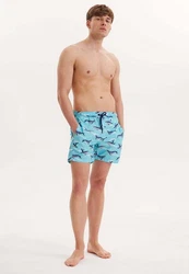 WESTMARK LONDON Badeshorts WMPATTERN SWIMSHORTS Blau/Hellblau/Grau
