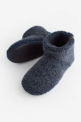 Next Hausstiefel mit Teddyfutter Dunkelblau/Hellblau/Blau/Grau