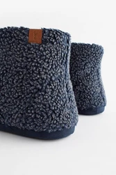 Next Hausstiefel mit Teddyfutter Dunkelblau/Hellblau/Blau/Grau