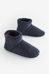 Next Hausstiefel mit Teddyfutter Dunkelblau/Hellblau/Blau/Grau