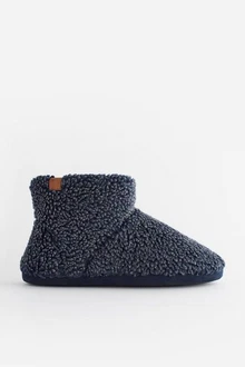 Next Hausstiefel mit Teddyfutter Dunkelblau/Hellblau/Blau/Grau