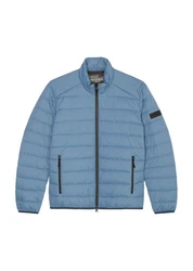 Marc O'Polo Steppjacke mit 2-Wege-Zipper Hellblau/Grau