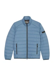Marc O'Polo Steppjacke mit 2-Wege-Zipper Hellblau/Grau
