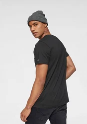 Bruno Banani T-Shirt kurzärmelig schmal geschnitten Rundhalsausschnitt Schwarz/Beige/Dunkelgrau/Hellblau