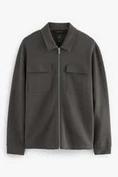 Next Hemdjacke aus Jersey Dunkelgrün/Khaki/Dunkelgrau/Hellgrau