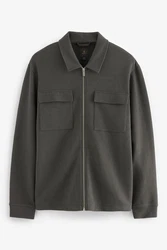 Next Hemdjacke aus Jersey Dunkelgrün/Khaki/Dunkelgrau/Hellgrau