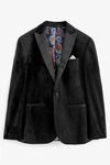Next Sakko Blazer Schwarz/Hellblau