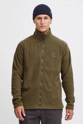 Indicode Fleecejacke Dunkelgrün/Khaki/Braun