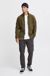 Indicode Fleecejacke Dunkelgrün/Khaki/Braun