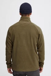Indicode Fleecejacke Dunkelgrün/Khaki/Braun