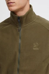 Indicode Fleecejacke Dunkelgrün/Khaki/Braun