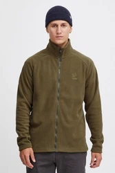 Indicode Fleecejacke Dunkelgrün/Khaki/Braun