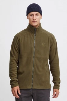 Indicode Fleecejacke Dunkelgrün/Khaki/Braun Indicode Fleecejacke Dunkelgrün/Khaki/Braun