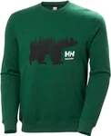 Helly Hansen Rundhalspullover Logo Sweatshirt Dunkelgrün/Grün/Braun