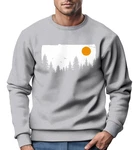 Neverless Sweatshirt Herren Outdoor Adventure Grau/Hellgrau/Orange