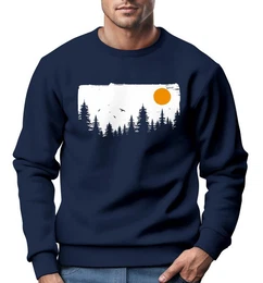 Sweatshirt Sweatshirt Herren Wald Bume Outdoor Adventure Abenteuer Natur
