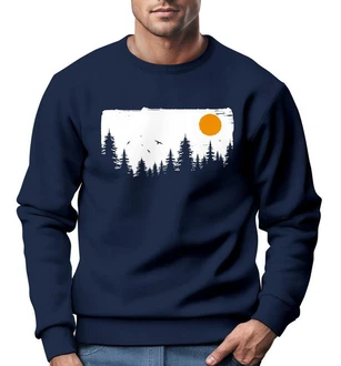 Neverless Sweatshirt Herren Outdoor Adventure Dunkelblau/Blau