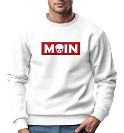 Sweatshirt Sweatshirt Herren Moin Skull Totenkopf Aufdruck Nordisch Print