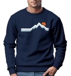 Neverless Sweatshirt Herren Berg Wandern Natur Outdoor Dunkelblau