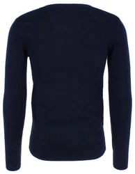 TOM TAILOR Herren Basic Pullover mit V-Ausschnitt (1012820) Dunkelblau/Blau