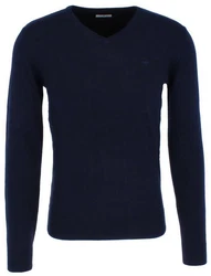 TOM TAILOR Herren Basic Pullover mit V-Ausschnitt (1012820) Dunkelblau/Blau