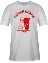 Shirtracer T-Shirt Original Döner Kebab Logo Dunkelrot/Türkis/Braun/Hellblau