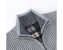 Allthemen Strickjacke mit Stehkragen Herren Cardigan 