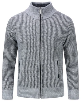Allthemen Strickjacke mit Stehkragen Herren Cardigan Allthemen Strickjacke mit Stehkragen Herren Cardigan