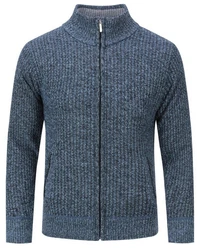 Allthemen Strickjacke mit Stehkragen Herren Cardigan 