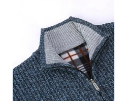 Allthemen Strickjacke mit Stehkragen Herren Cardigan 