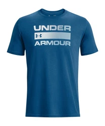 Under Armour T-Shirt Team Issue Wordmark Blau/Hellblau/Rot/Dunkelblau