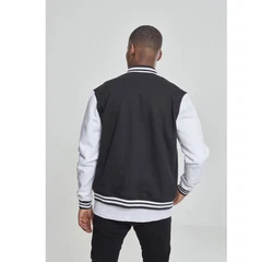 URBAN CLASSICS Collegejacke College Sweatjacket Hellblau/Schwarz
