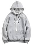 RMK Hoodie Herren Pullover Basic Kapuze Grau/Hellgrau/Silber