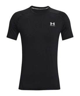 Under Armour T-Shirt HeatGear Armour Fitted schwarz / wei