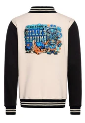 KingKerosin Collegejacke Killer Kahuna Dunkelblau/Creme/Beige/Weiß