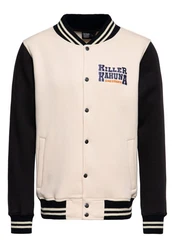 KingKerosin Collegejacke Killer Kahuna Dunkelblau/Creme/Beige/Weiß