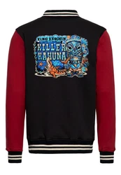KingKerosin Collegejacke Killer Kahuna Lila/Rot/Dunkelrot/Braun